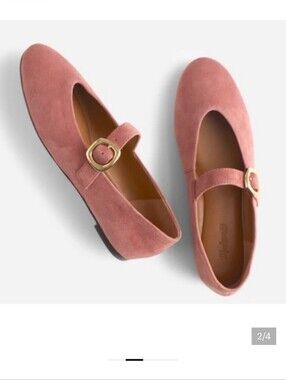 Madewell Rosy Mauve Pink Suede The Remy Mary Jane Flats Women’s Size 7